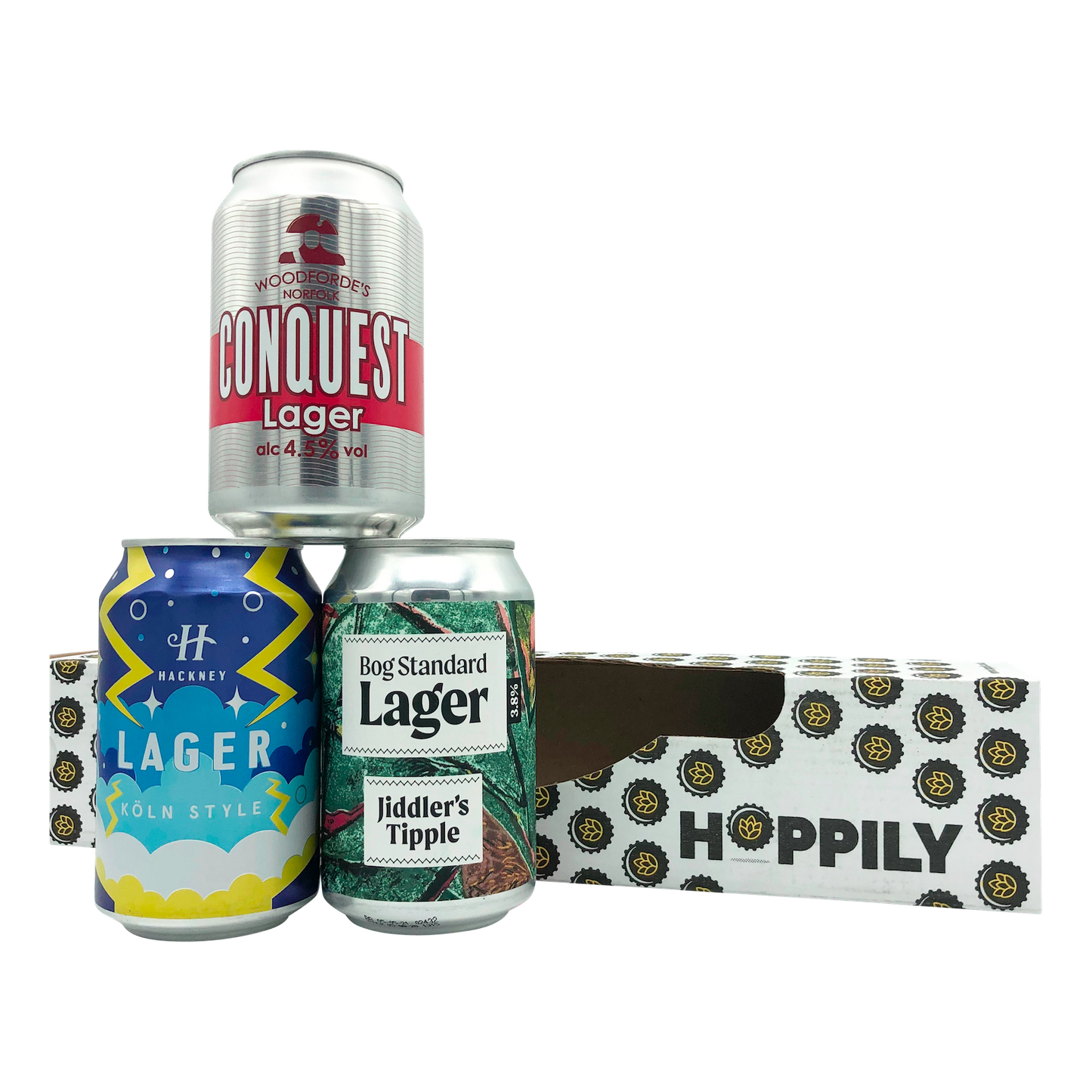 Born Hoppy - Lager, Lager, Lager - 3 x 330ml Cans of Lager