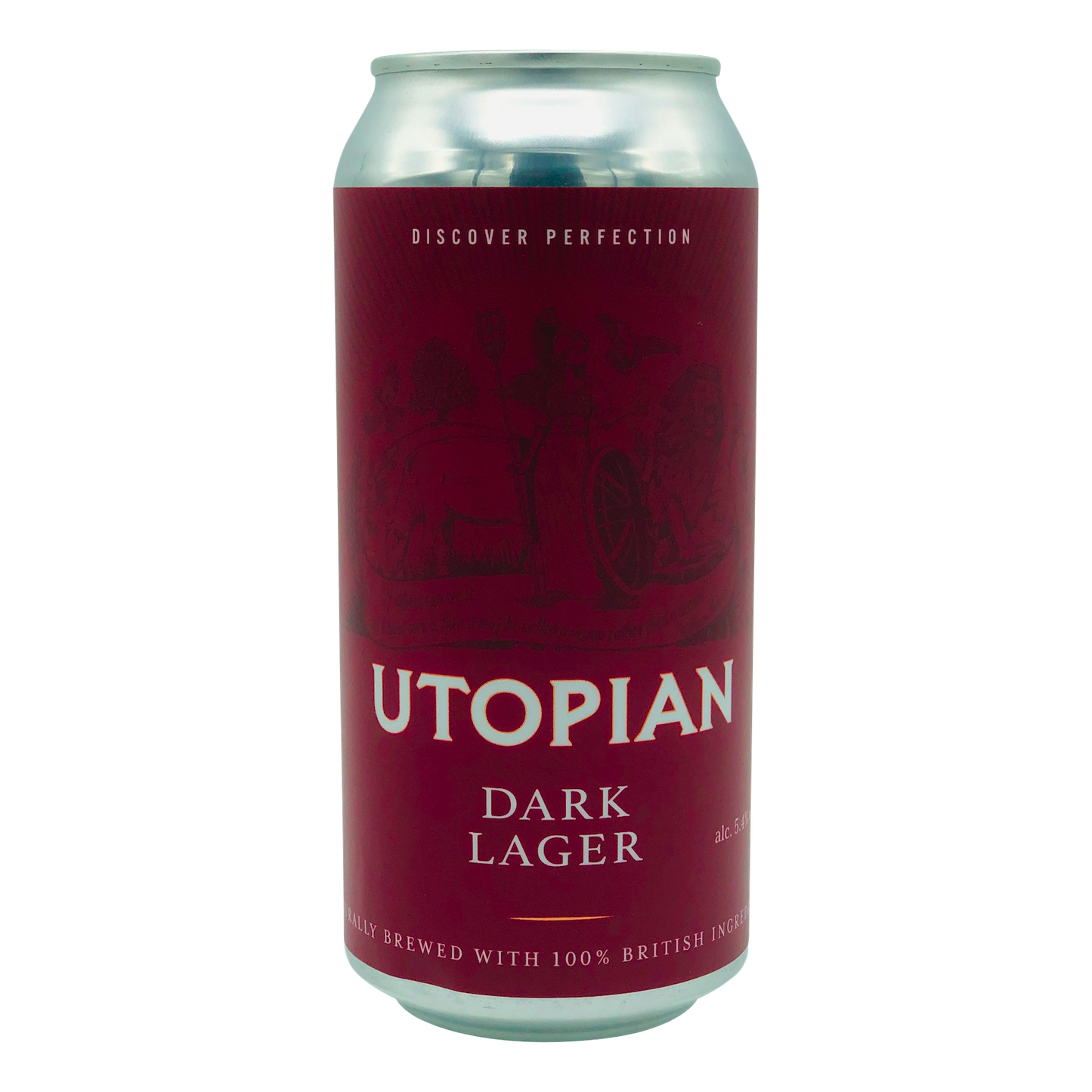 Dark Lager 440ml Can of craft Beer brewed by Utopian Brewery made with 100% British Ingredients