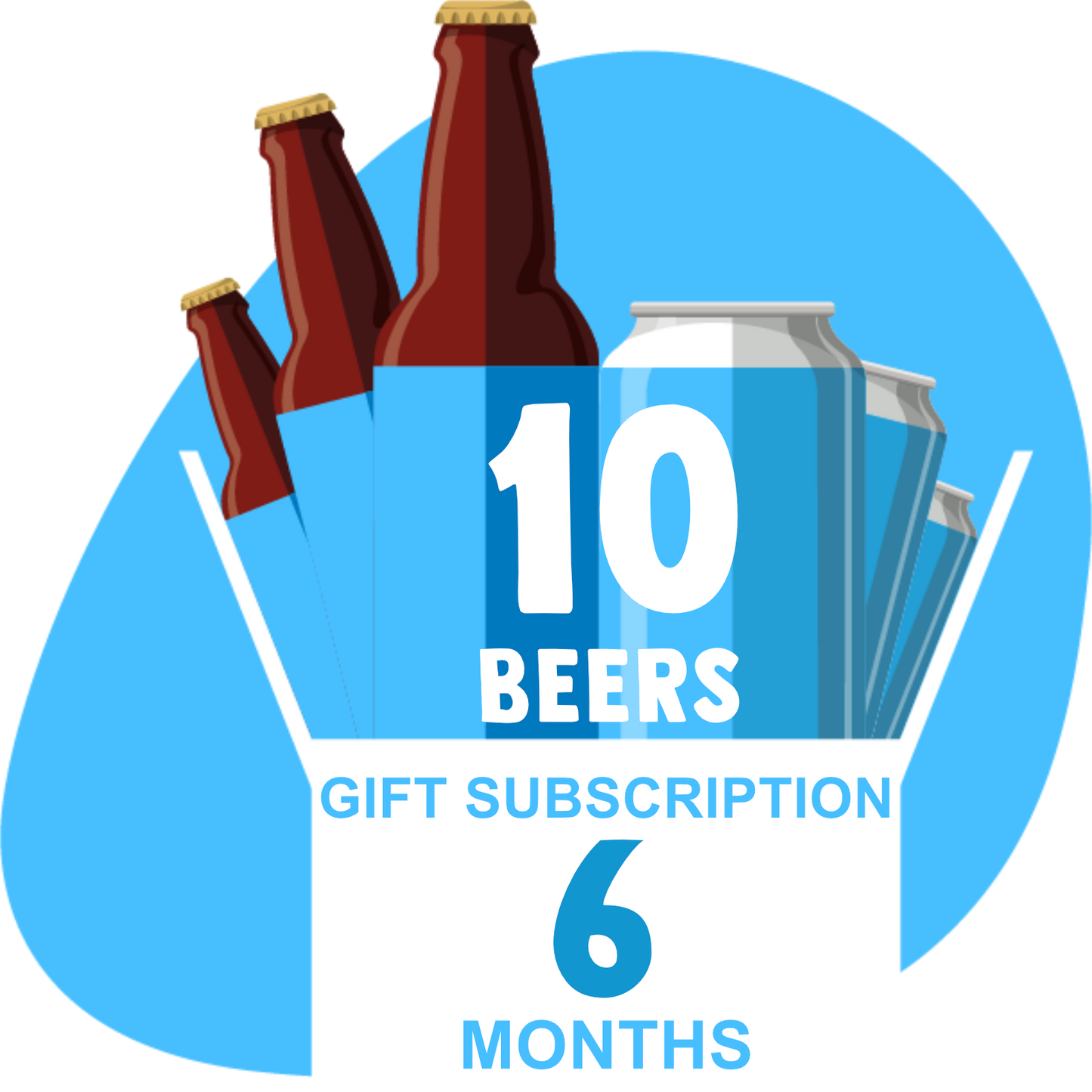 6 month craft beer club gift subscription - 10 beer box