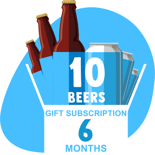 6 month craft beer club gift subscription - 10 beer box