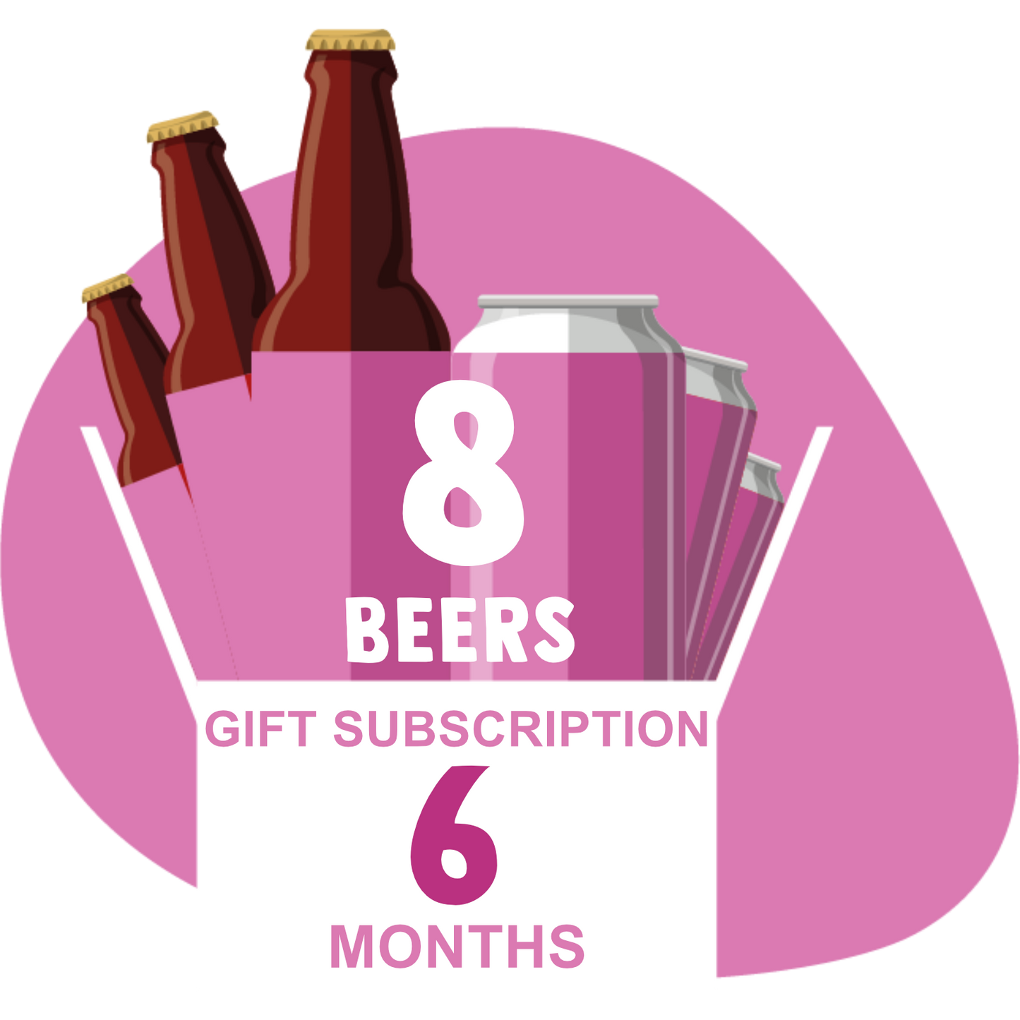 6 month craft beer club gift subscription - 8 beer box