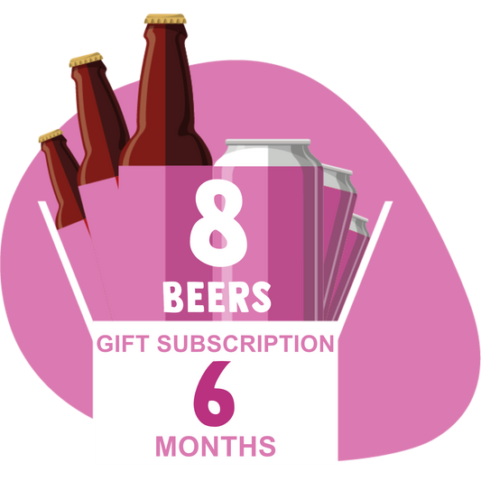 6 month craft beer club gift subscription - 8 beer box