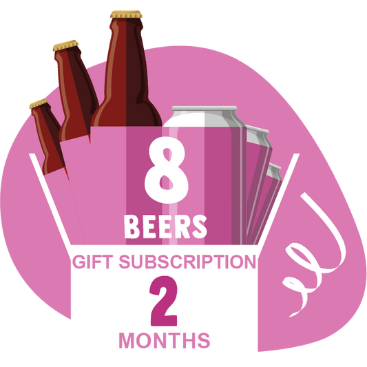 2 month craft beer club gift subscription - 8 beer box