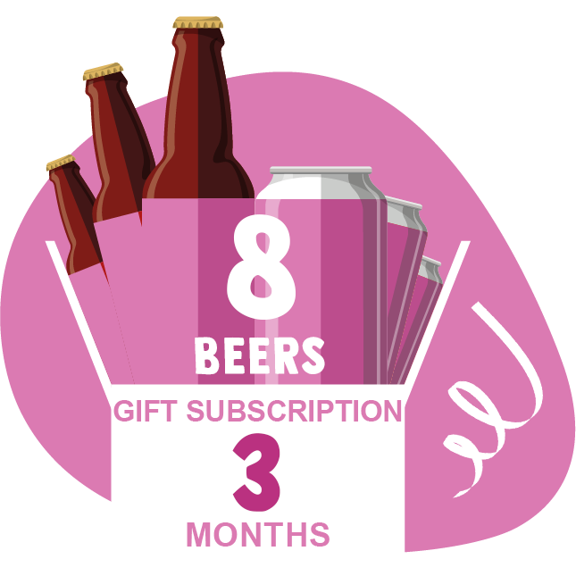 3 month craft beer club gift subscription - 8 beer box