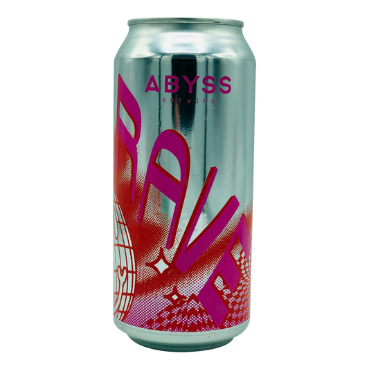 Vegan Friendly Plant based 440ml Can of rave Raspberry and Mango sour Craft Beer from Abyss Brewing Brewery