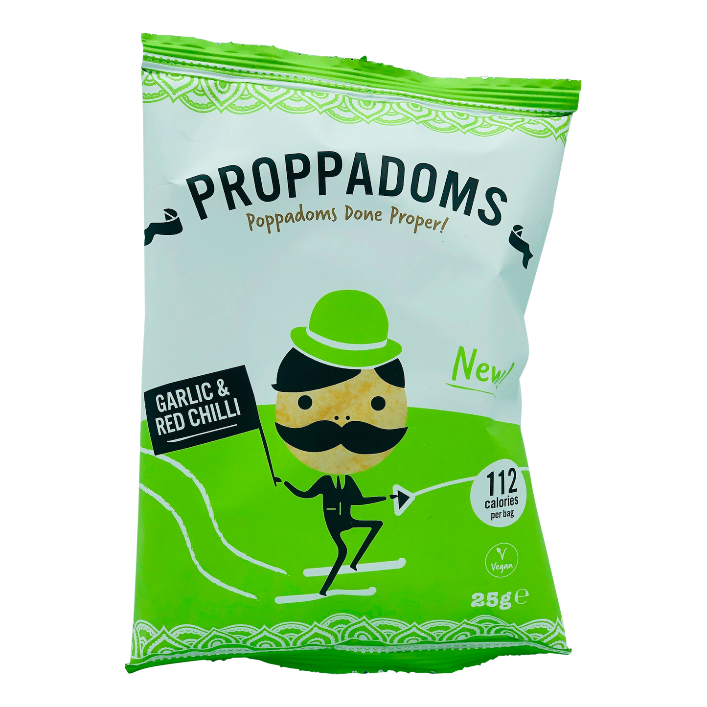 Proppadoms - Garlic & Red Chilli (V)