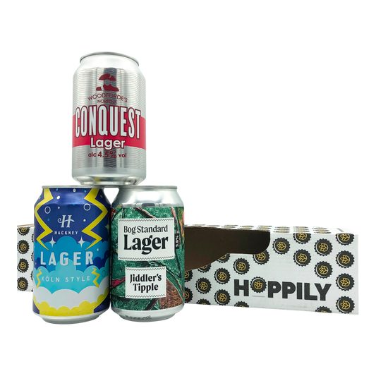 Born Hoppy - Lager, Lager, Lager - 3 x 330ml Cans of Lager