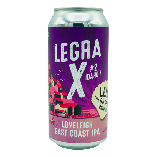Leigh on Sea Brewery Legra X 2 Idaho 7 East Coast IPA 440ml Craft Beer Purple Can