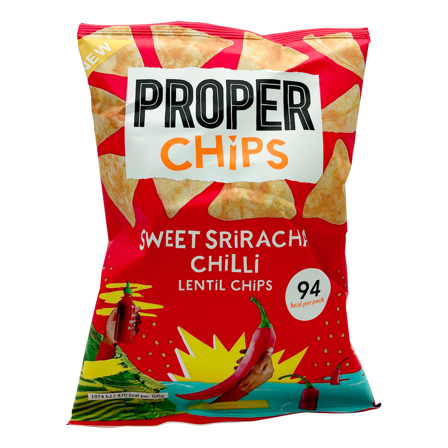 Sweet Sriracha Chilli Lentil Chips (V) (GF)