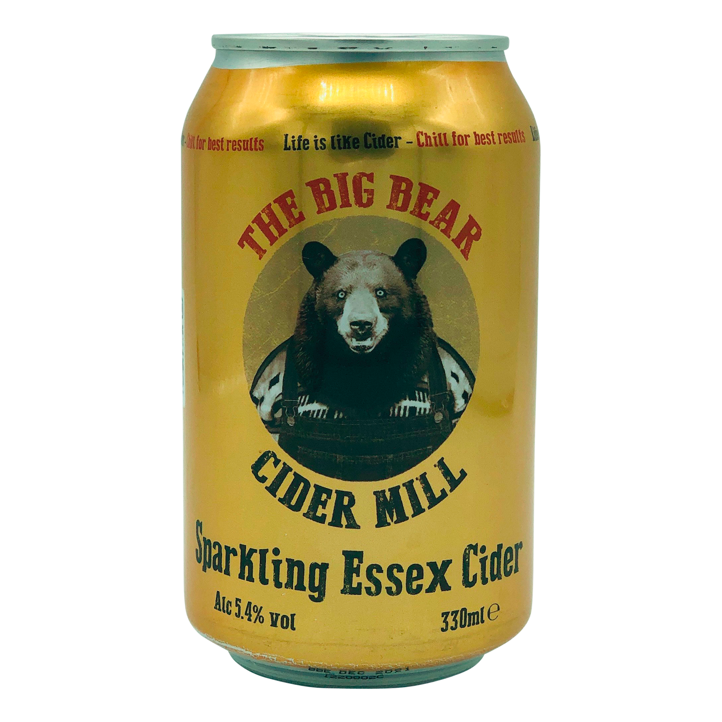 The Big Bear Cider Sparkling Essex Cider 330ml Can brewed in Braintree featuring bear logo. Vegan friendly and gluten free