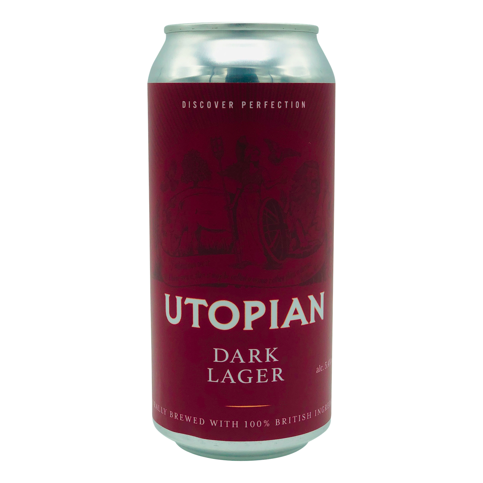 Dark Lager 440ml Can of craft Beer brewed by Utopian Brewery made with 100% British Ingredients 